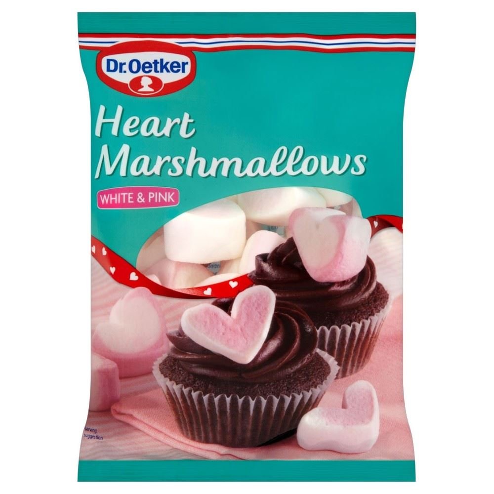 Dr. Oetker Heart Marshmallows White & Pink (100g) - Pack of 6