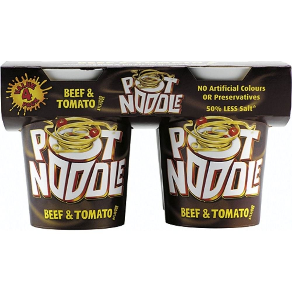 Pot Noodle Beef & Tomato Flavour (4x90g)