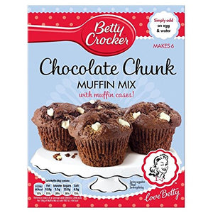 Betty Crocker Chocolate Chunk Muffin Mix with Muffin Cases (335g) - Pack of 2