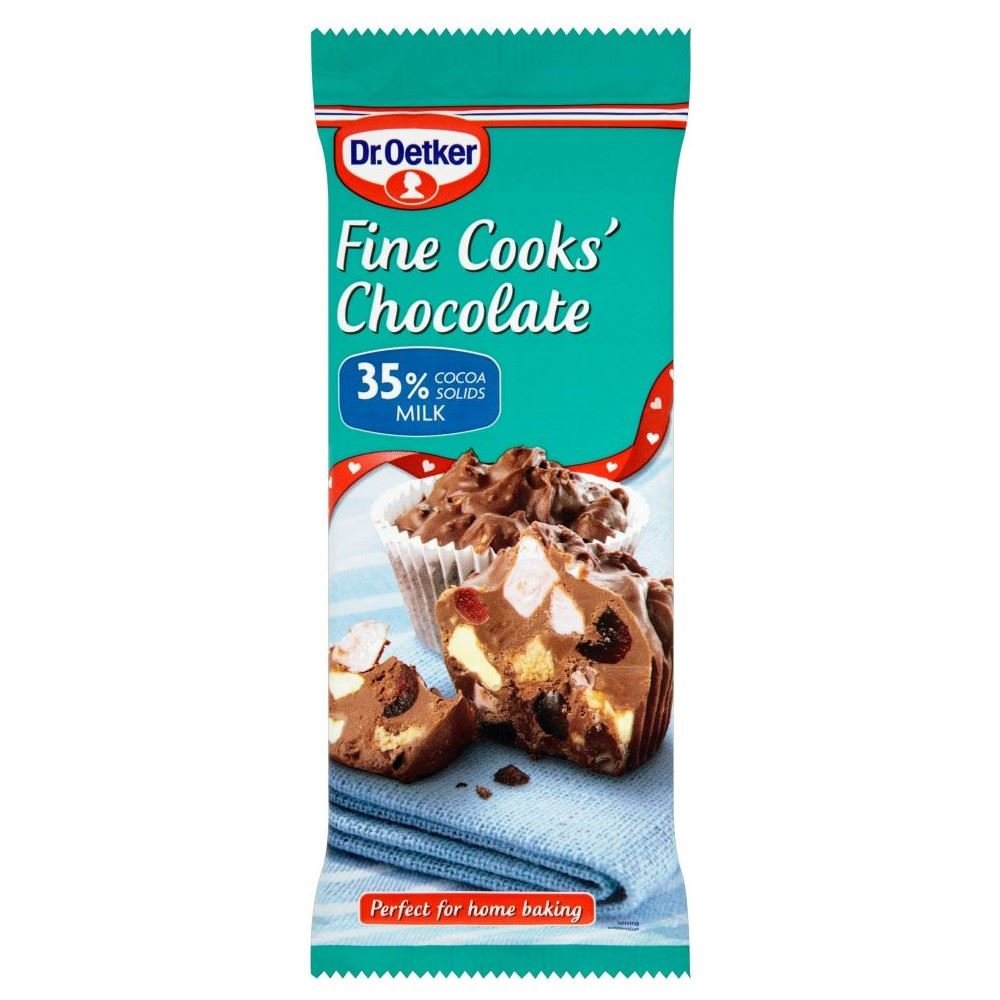 Dr. Oetker Fine Cooks' Milk Chocolate Bar (150g) - Pack of 6