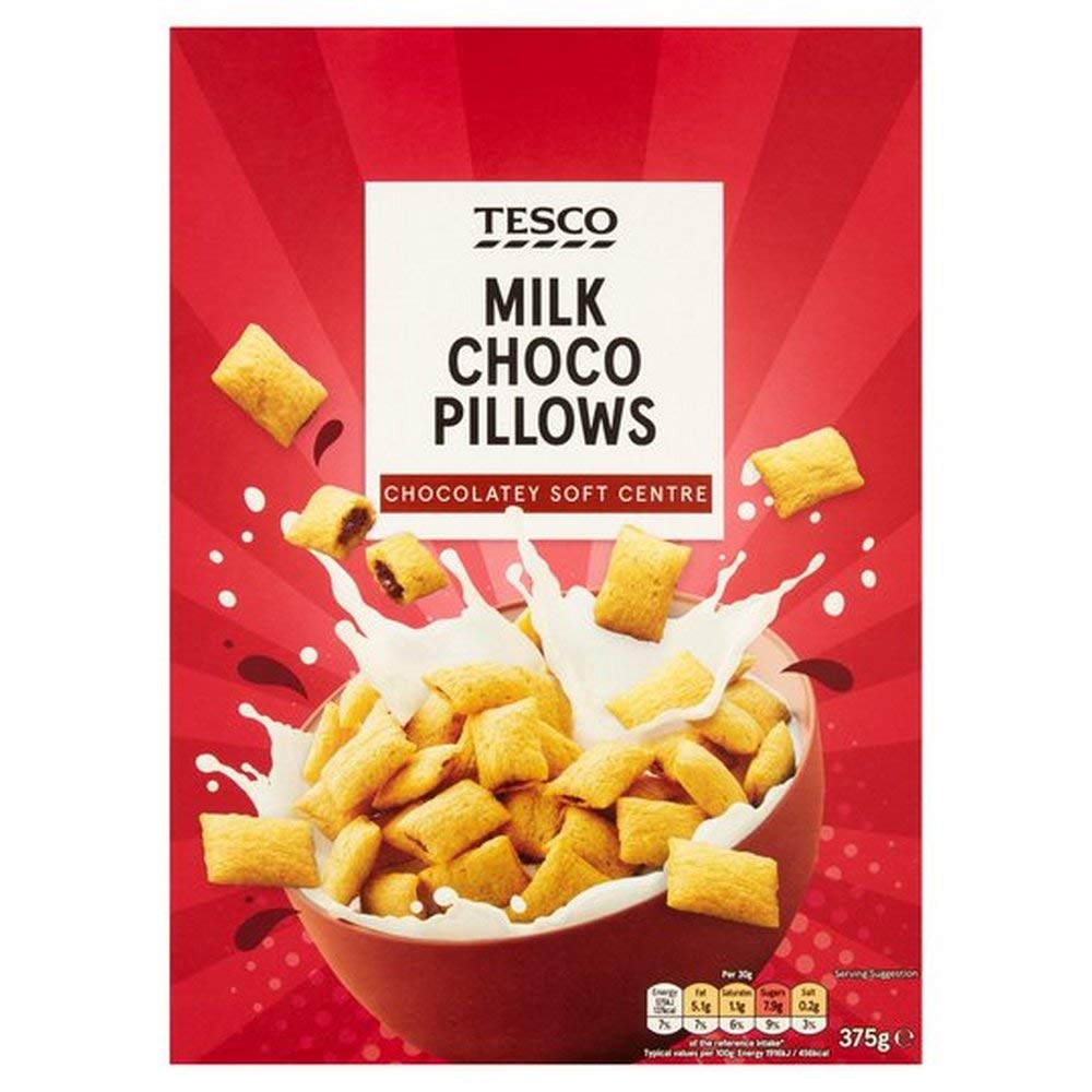 Tesco Pillows Choco-Nut Cereal 375G