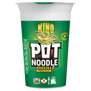 Pot Noodle King Size Chicken & Mushroom Flavour - 114g - Pack of 2 (114g x 2)