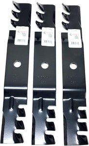 Set of 3, Made In USA Heavy Duty Replacement Mulching Blades For John Deere M127500, M127673, or M145476