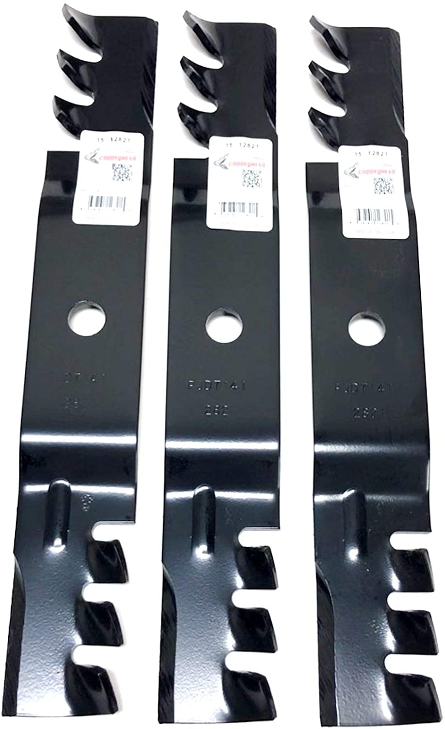 Set of 3, Made In USA Heavy Duty Replacement Mulching Blades For John Deere M127500, M127673, or M145476