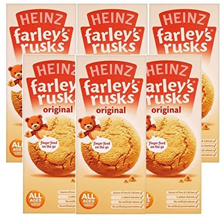 Heinz All Ages 4-6 Months Onwards Farley's Rusks Original 150g 6 x 9s