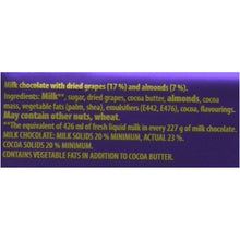 Load image into Gallery viewer, Cadbury Dairy Milk Fruit &amp; Nut Milk Chocolate Bar
