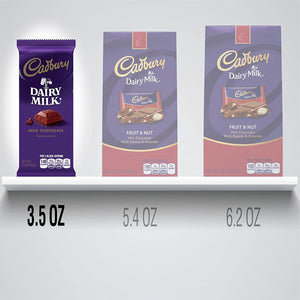 Cadbury, Dairy Milk Chocolate Bar, Velvety Smooth, 3.5 oz