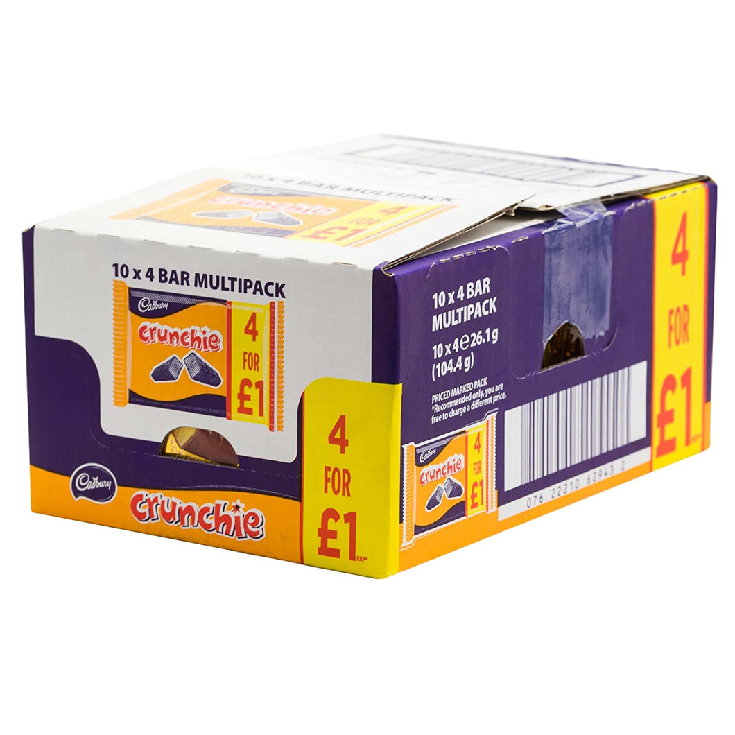 Cadbury Crunchie | 10 x 4 Bar Multipacks | 40 Bars Total