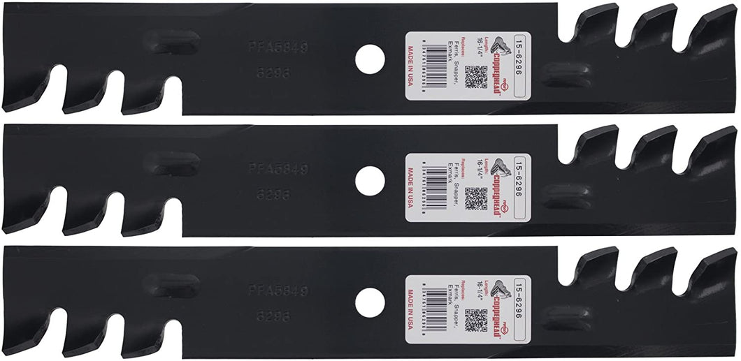 Rotary Set of 3 6296 Copperhead Universal Mulching Blade