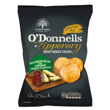 Load image into Gallery viewer, 24x50g O&#39;Donnells Tipperary Ballymaloe Relish &amp; Cheddar Cheese Potato Crisps Chips (Irish Online Supermarket)
