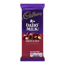 Load image into Gallery viewer, CADBURY DAIRY MILK Chocolate Bar, 3.5oz, Fruit &amp; Nut
