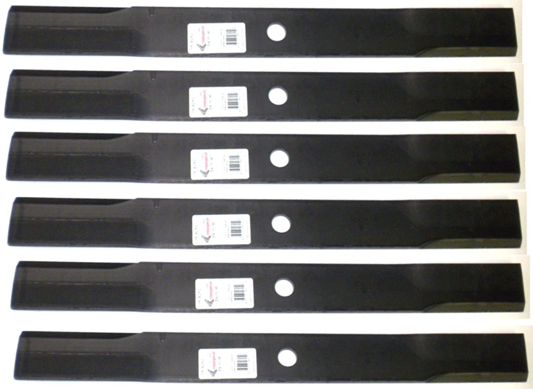 (6) 6252 Rotary Blades Replaces John Deere AM-102401, M83363