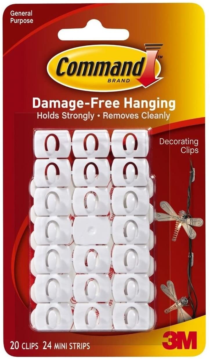 3 Packs 3m Command Decorating Clips White #17026, 60 Clips, 72 Mini Strips