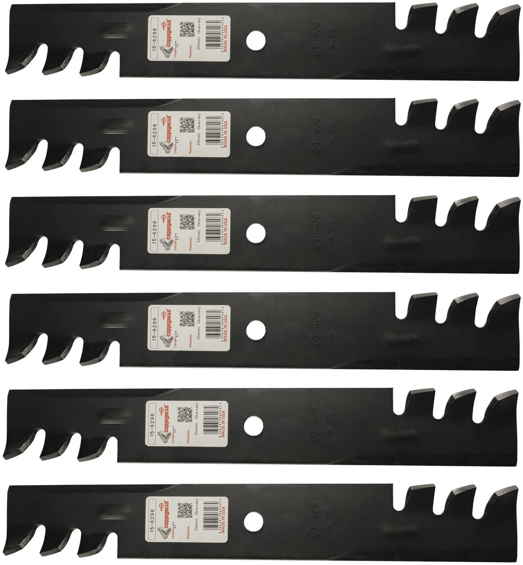 Rotary (6) 6298 Mower Blades for Gravely 46998, 52928, 87792, 32