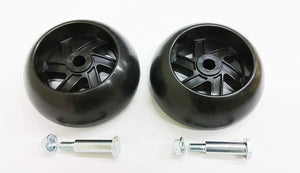2 Deck Gauge Wheels Including Shoulder Bolts, Locknuts. Replaces 188606, 532188606 Craftsman Poulan Husqvarna Deck Wheels. Replaces 4898H Shoulder Bolts, 73930600 Locknuts