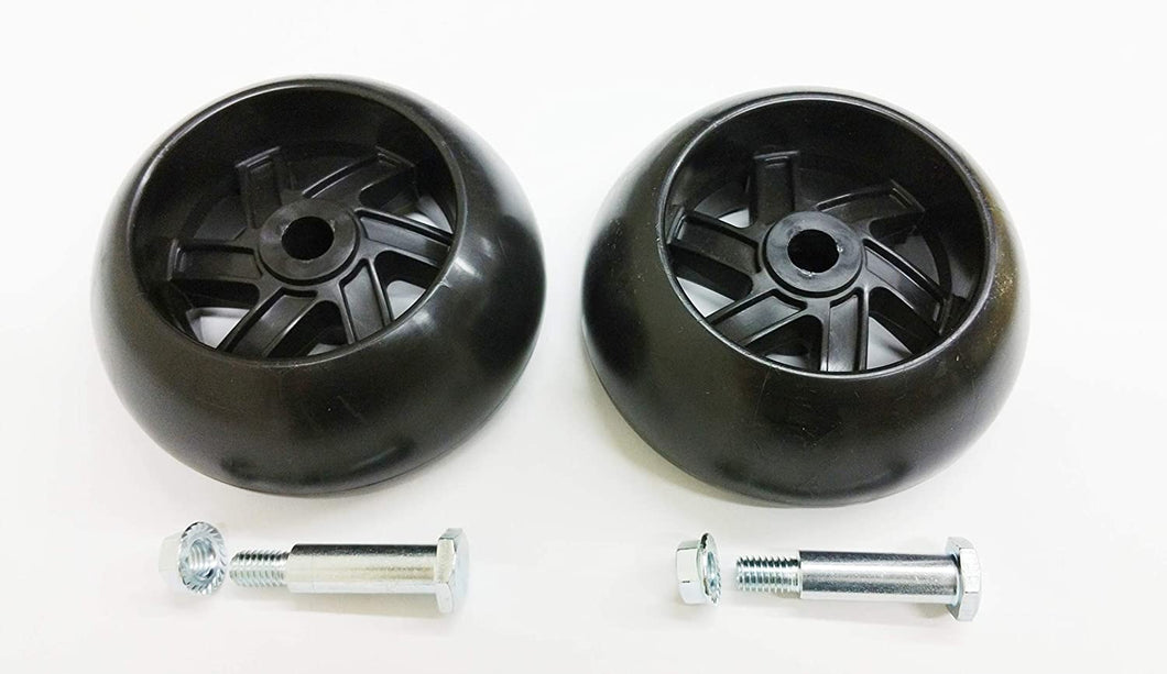 2 Deck Gauge Wheels Including Shoulder Bolts, Locknuts. Replaces 188606, 532188606 Craftsman Poulan Husqvarna Deck Wheels. Replaces 4898H Shoulder Bolts, 73930600 Locknuts