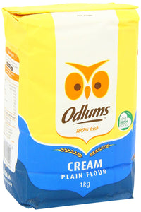 Odlums Irish Plain Cream Flour 1 Kg (Pack of 5)