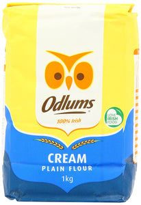 Odlums Irish Plain Cream Flour 1 Kg (Pack of 5)