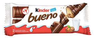 KINDER BUENO MLK CHCL HZL CRM WFR HAZELNUT CREAM WAFER BAR 1.52 OZ - 0000080052761