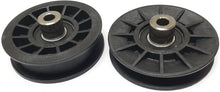 Load image into Gallery viewer, Poulan Husqvarna Jonsered Craftsman Set of 2 Compatible Drive Pulleys, V-Idler for 532194326 194326; Flat Idler for 532194327 194327

