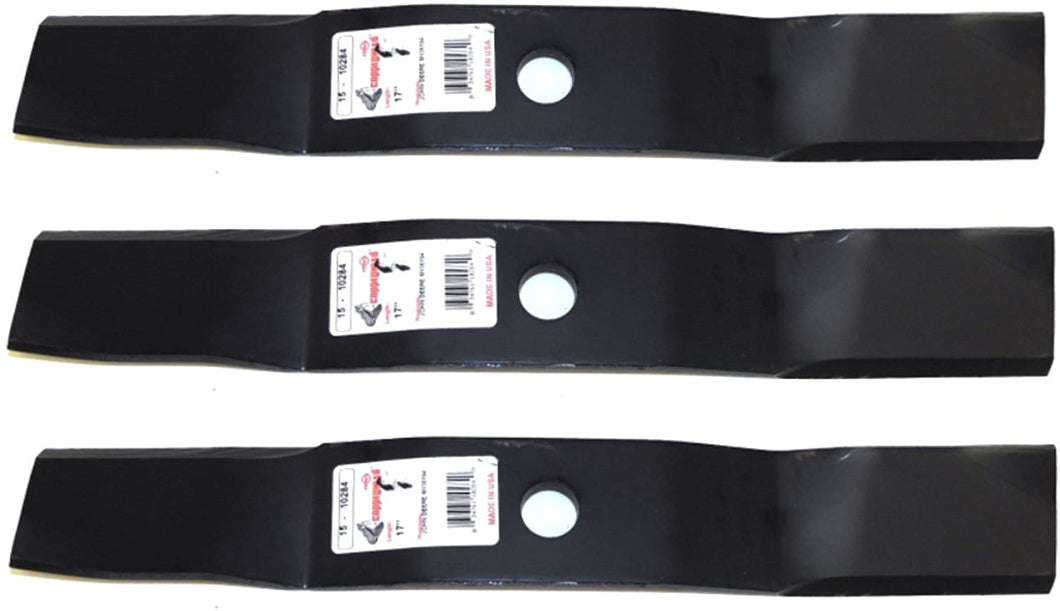 (3) 10284 Rotary Blades Compatible With John Deere M136194