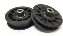 Load image into Gallery viewer, Poulan Husqvarna Jonsered Craftsman Set of 2 Compatible Drive Pulleys, V-Idler for 532194326 194326; Flat Idler for 532194327 194327
