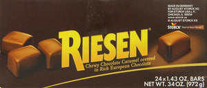 Riesen Chewy, Chocolate Caramel, 1.43 Ounce (Pack of 24)