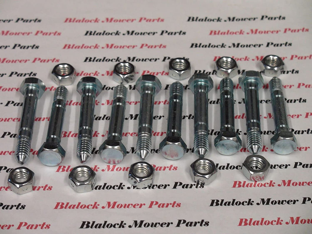 916 (LOT of 10) Ariens 510015, 51001500 Shear Pins & Nuts 2-1/8`` x 5/16`` /&supplier-mowerpartsworldwide