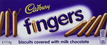 Load image into Gallery viewer, Cadbury Milk Chocolate Fingers 114g - Pack of 2
