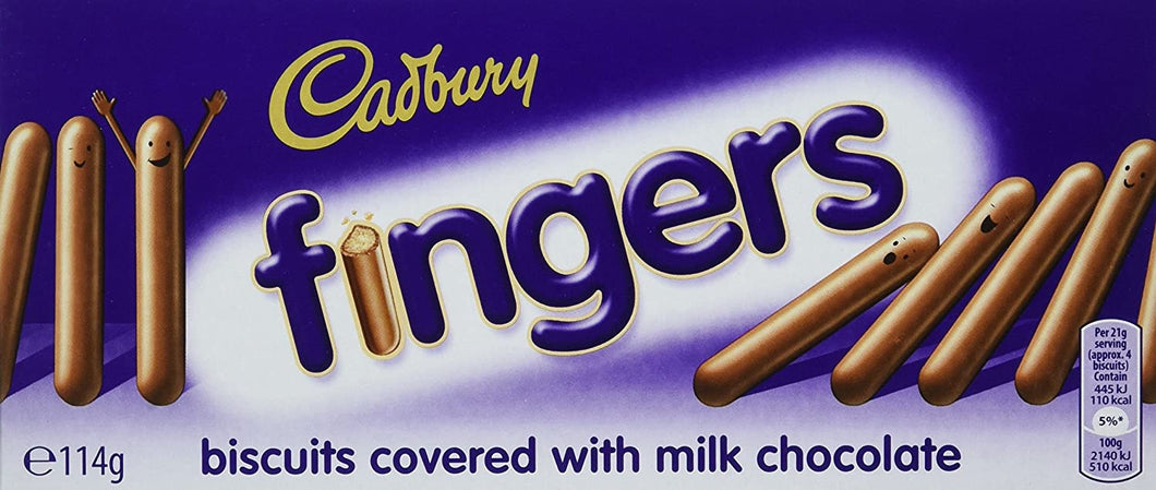 Cadbury Milk Chocolate Fingers 114g - Pack of 2