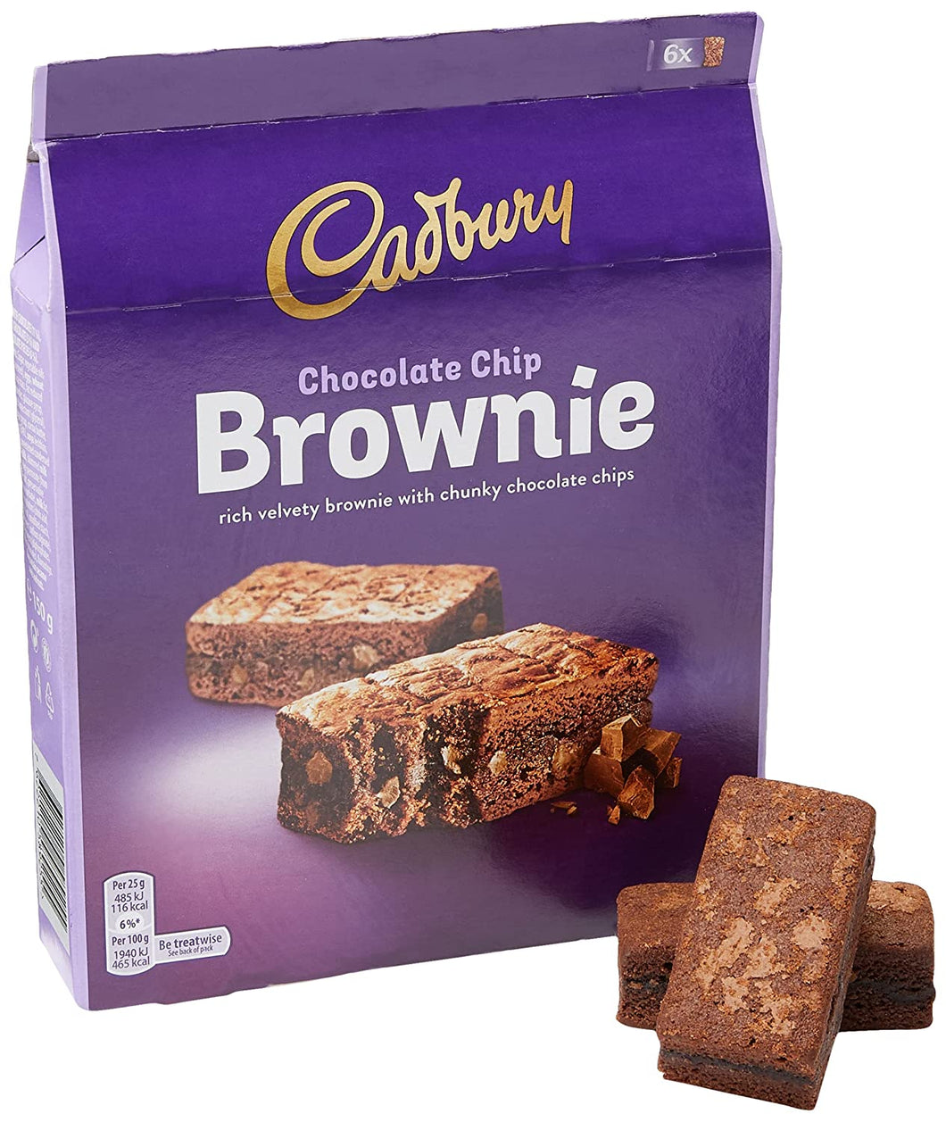 Cadbury Chocolate Chip Brownies (Item Contains 6 Bars) 150g