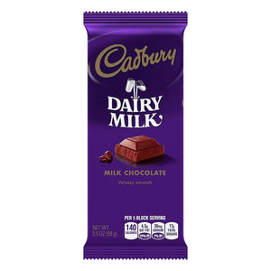 Cadbury, Dairy Milk Chocolate Bar, Velvety Smooth, 3.5 oz