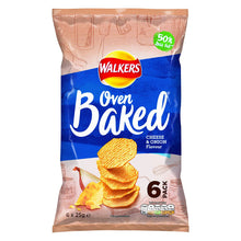 Load image into Gallery viewer, Walkers Baked Cheese and Onion Crisps 6 Pack 150g
