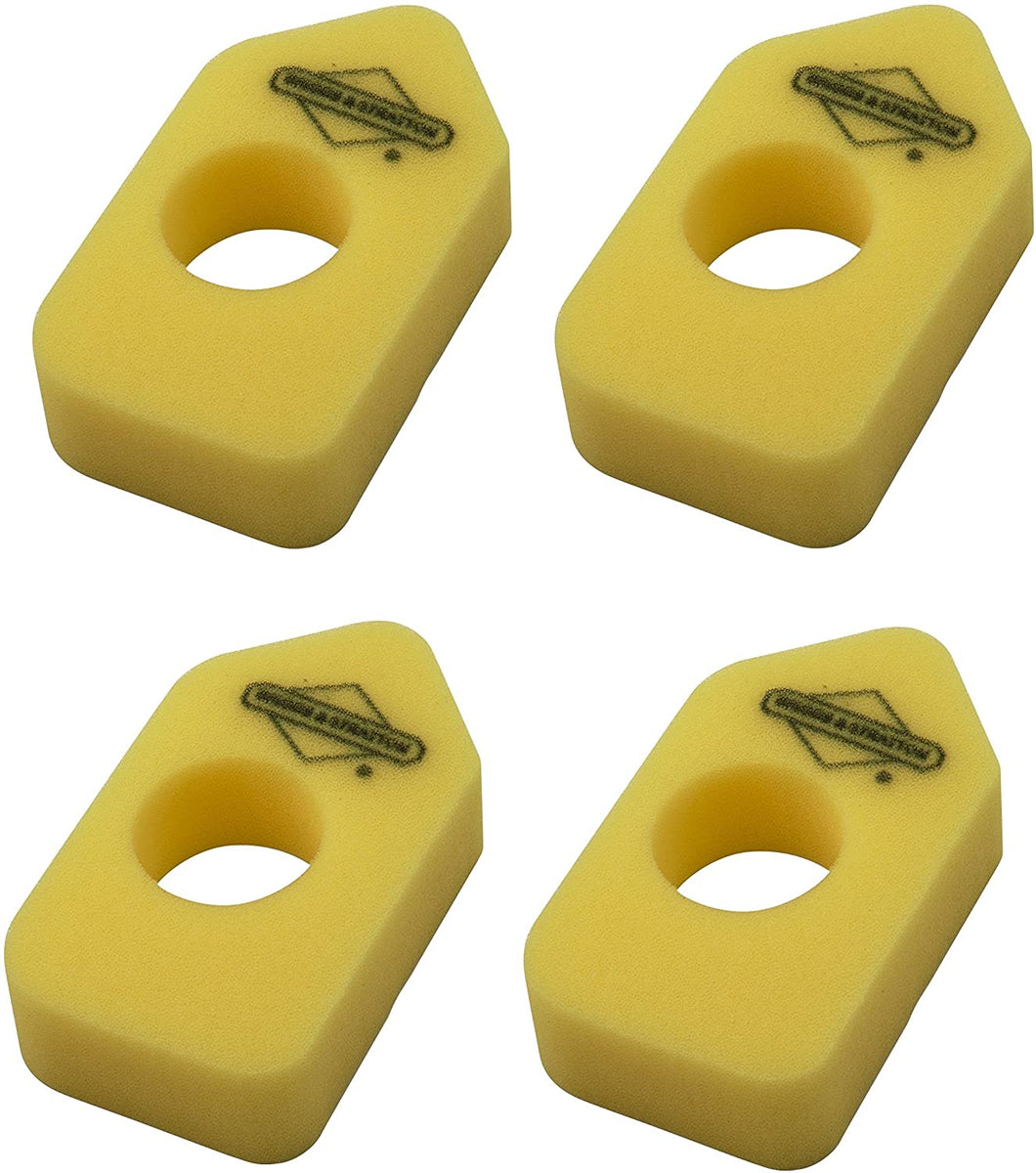 Briggs & Stratton Genuine OEM 698369 Foam Air Filter Element 10a900 98900 9b900 (4 Pack)