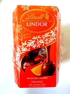 Lindt LINDOR Milk & Orange Chocolates Truffles(4 pack of 200g)