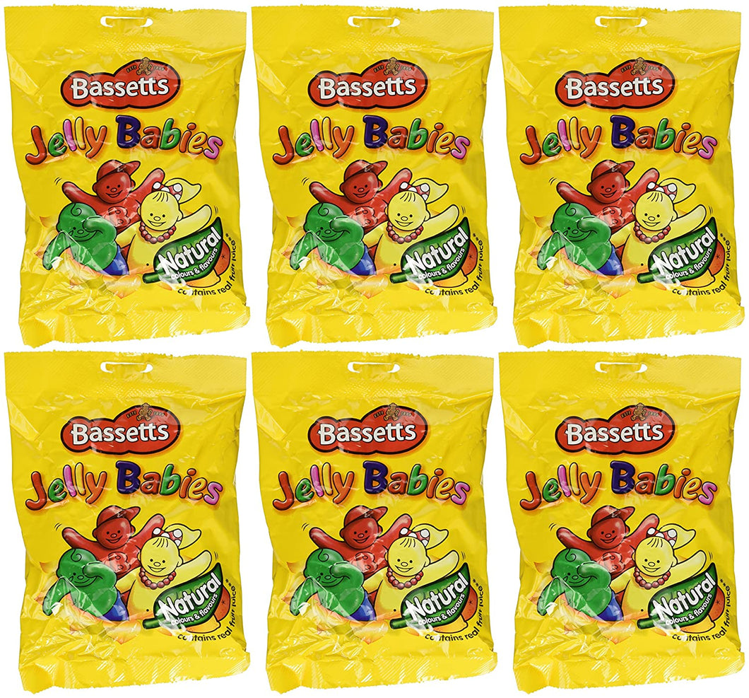 Bassetts Jelly Babies 190g Bag (Pack of 6)